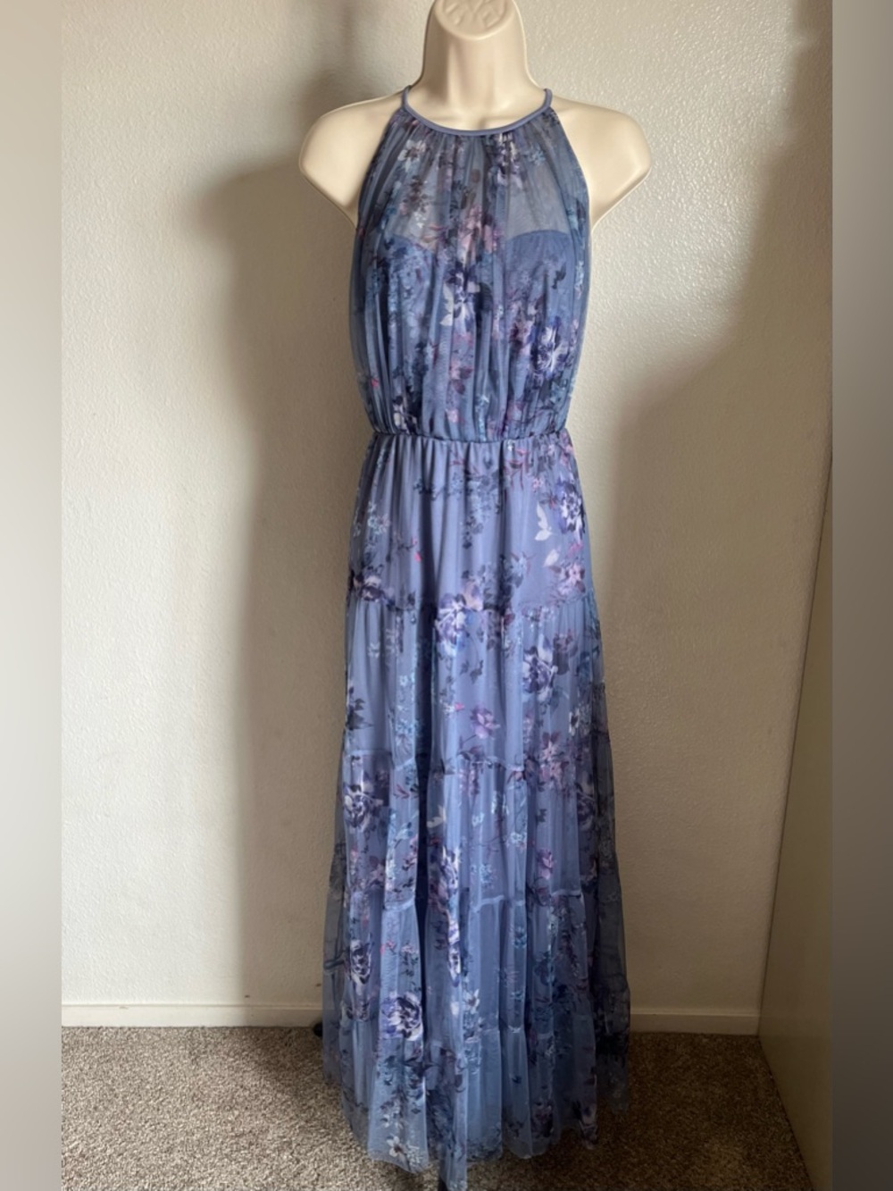 Lavender Floral Maxi Dress